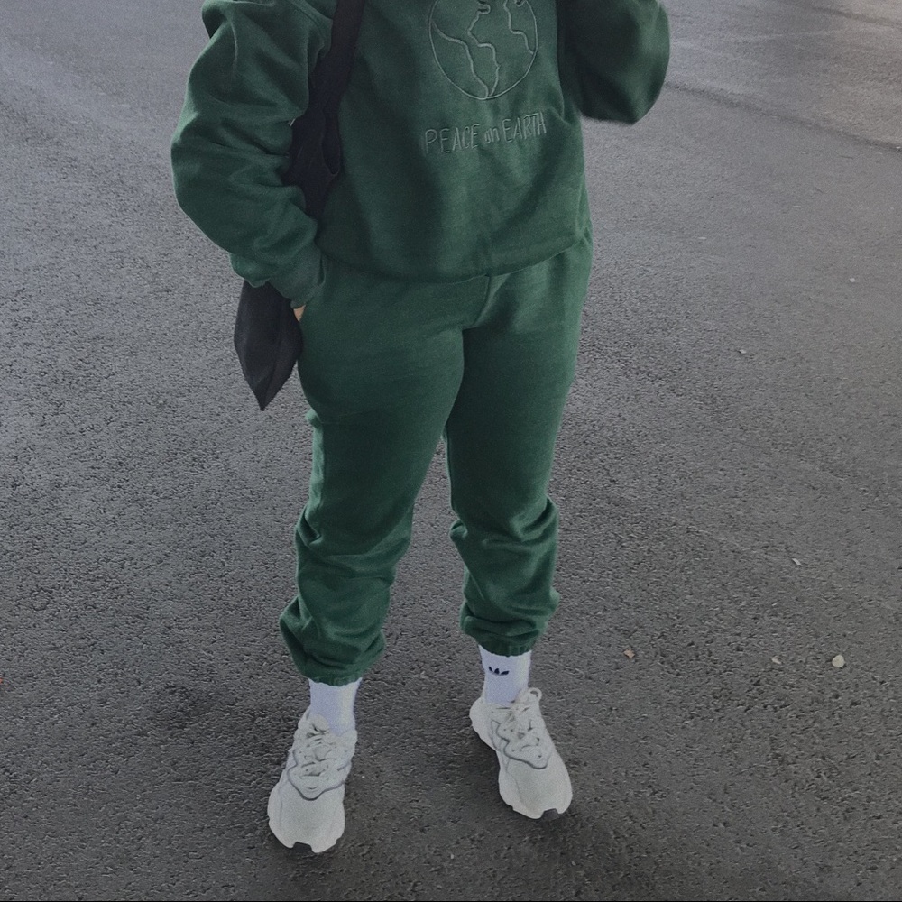 Green sweatpants